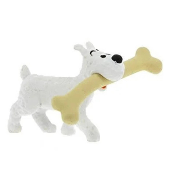 Tim und Struppi PVC Figur Struppi gehend mit Knochen 4,5 cm